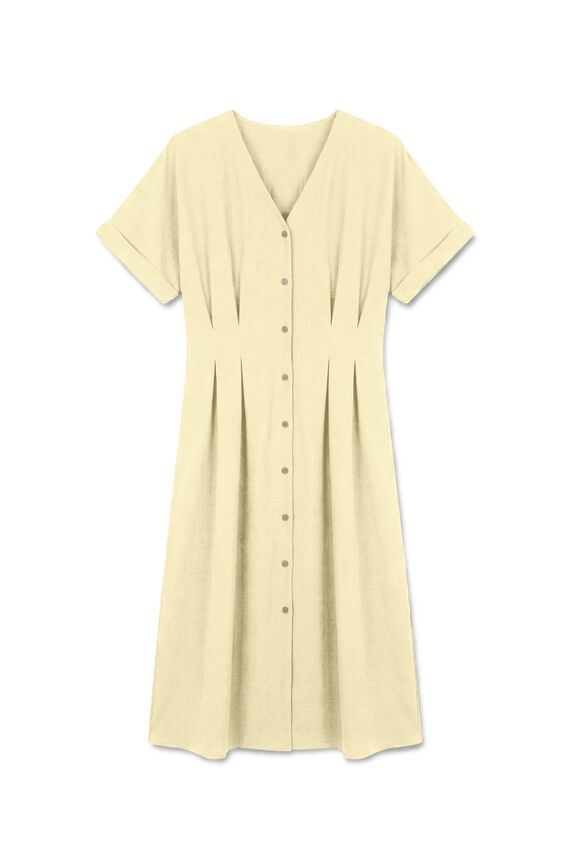 Vestido camisero pliegues
