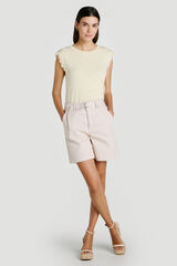 Vila Women's T-shirt with lace sleeves Yellow