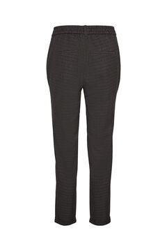 Cortefiel Straight cut medium rise trousers Black