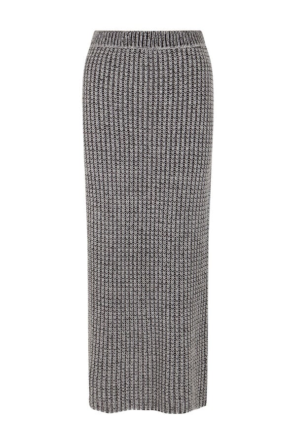 Cortefiel Skirt with veneered jersey-knit Printed grey