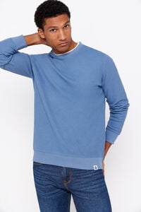 Cortefiel Sweatshirt tecido estrutura Azul