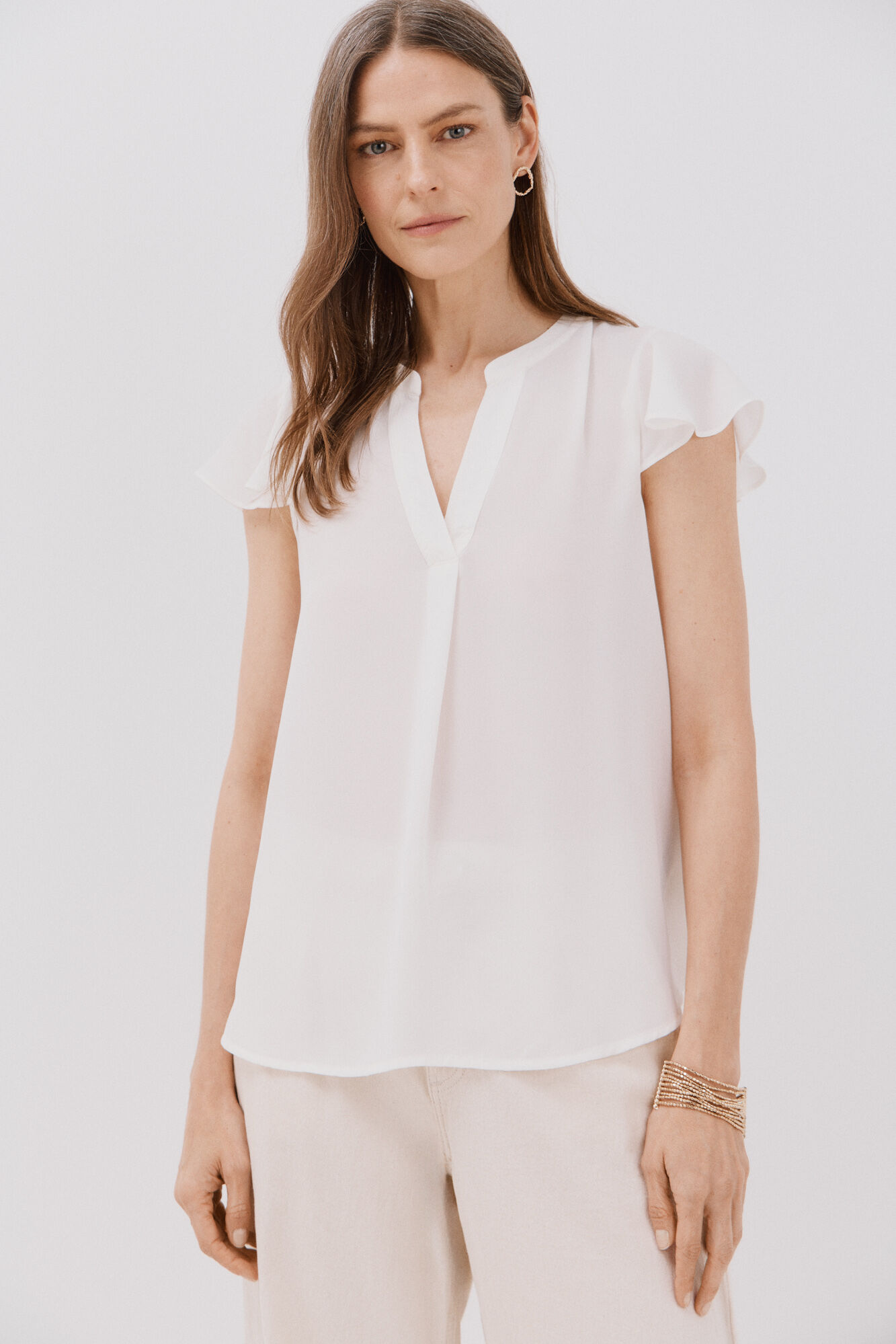 Cortefiel Blusa manga volante