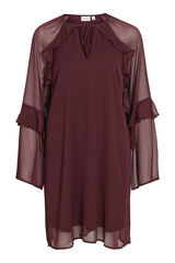 Vila Vestido curto de chiffon com babados Roxo