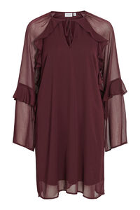 Vila Vestido curto de chiffon com babados