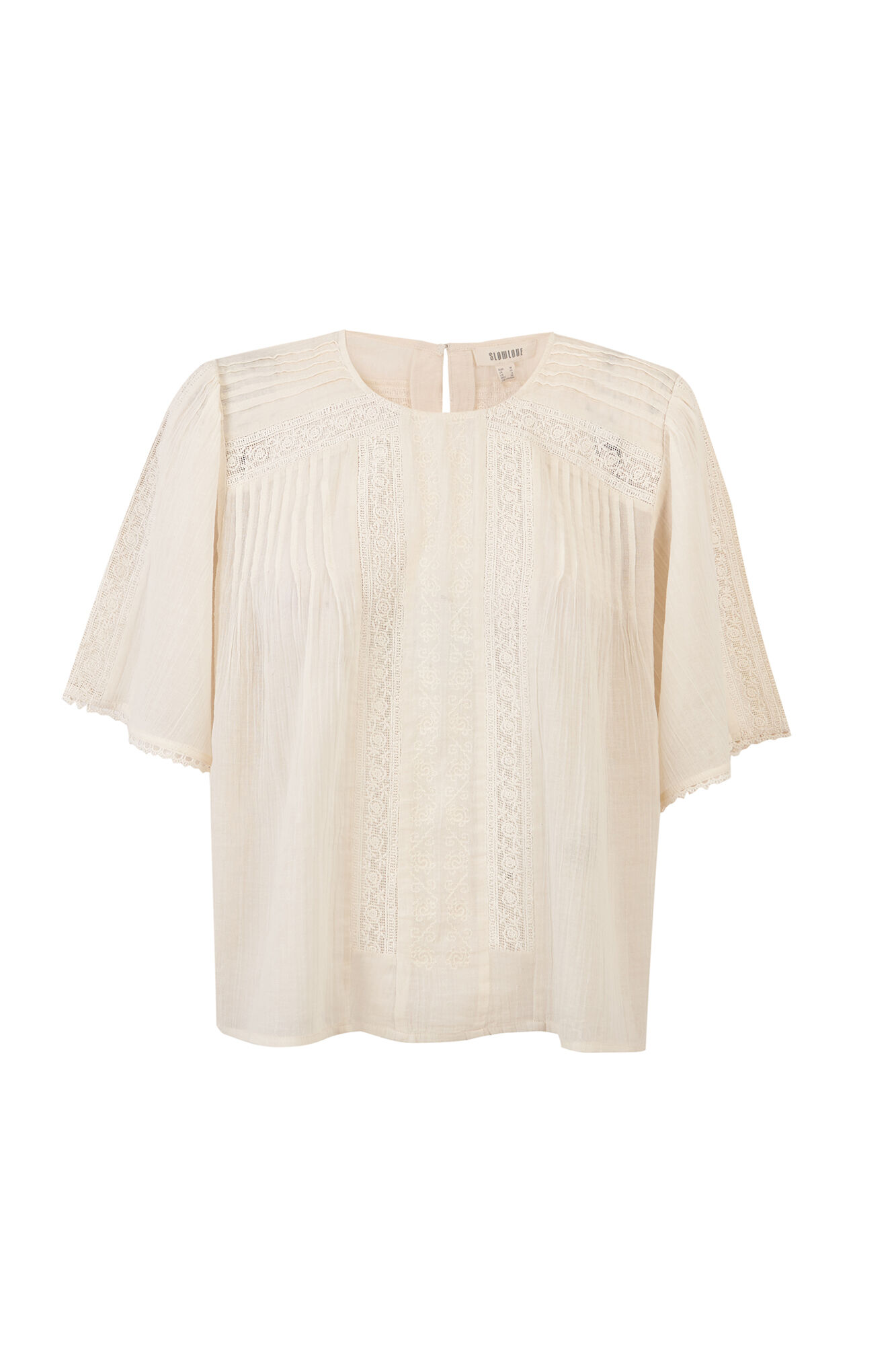 Slowlove Blusa com detalhes de renda