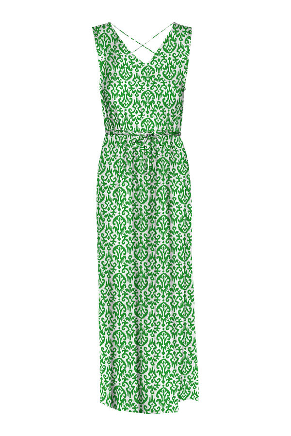 Cortefiel Ankle-length sleeveless dress  Green