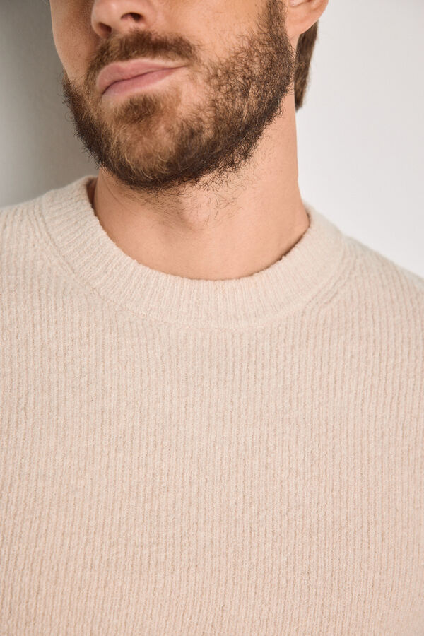 Jack & Jones Camisola regular em algod&atilde;o Tostado