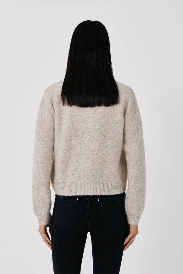 Cortefiel Short button jacket Ivory