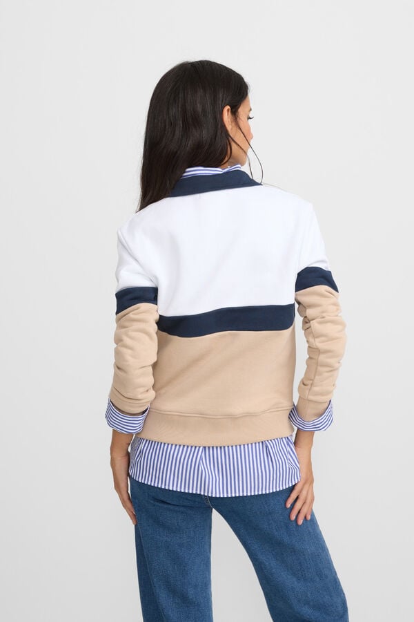 Silbon Sweatshirt feminino tricolor Multicolorido