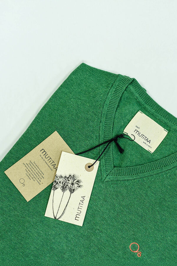 Mutitaa Camisola Channa com gola em V Verde