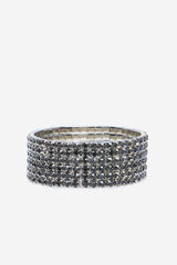 Cortefiel Strass elastic bracelet Grey