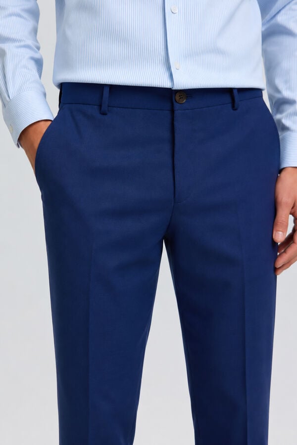 Selected Wool Slim Fit suit trousers Blue