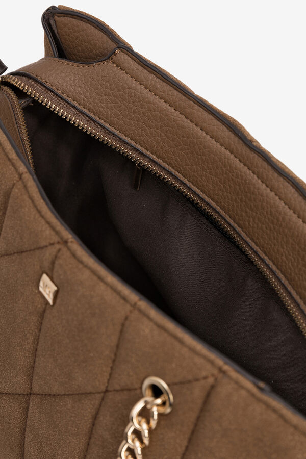 Vilanova Mala City acolchoada com efeito camurça Castanho