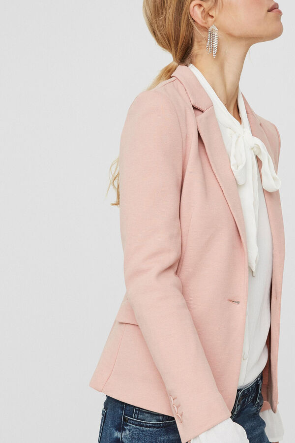 Cortefiel Long sleeve blazer with pockets Pink