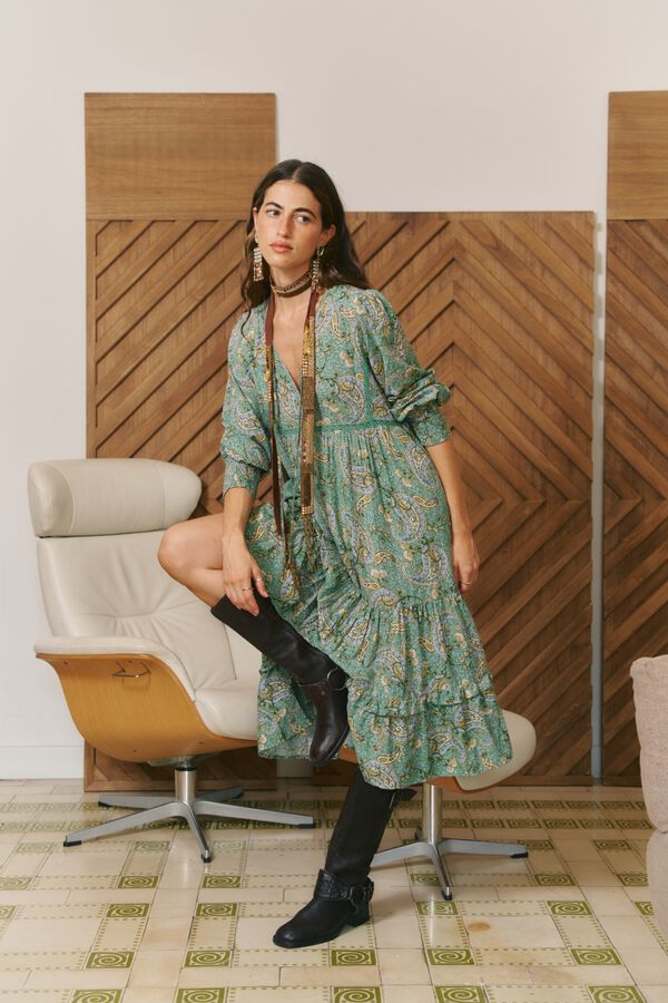 Jaase Vestido midi Monday Verde