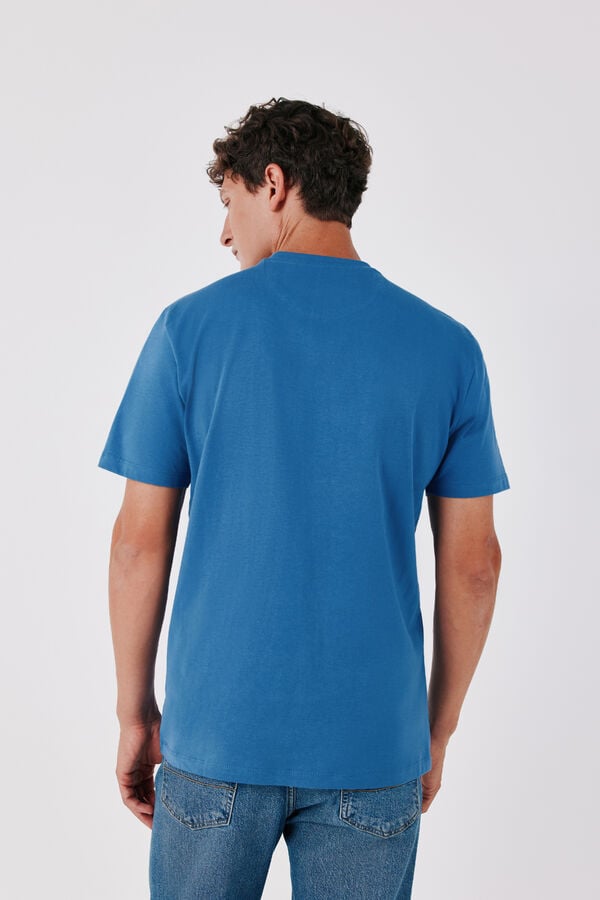 Cortefiel Basic T-shirt Blue