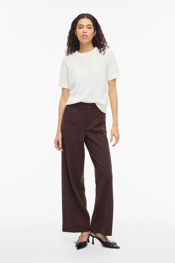 Vila Top de malha de manga curta em algod&atilde;o org&acirc;nico Branco