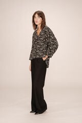 Grace & Mila Blusa de manga comprida com estampa floral Preto
