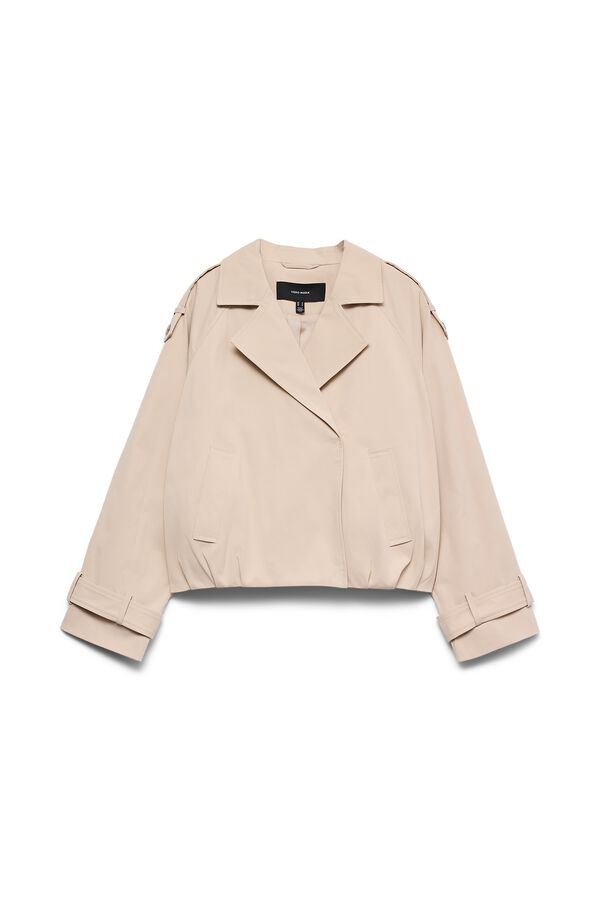 Vero Moda Trench curto com aba Tostado