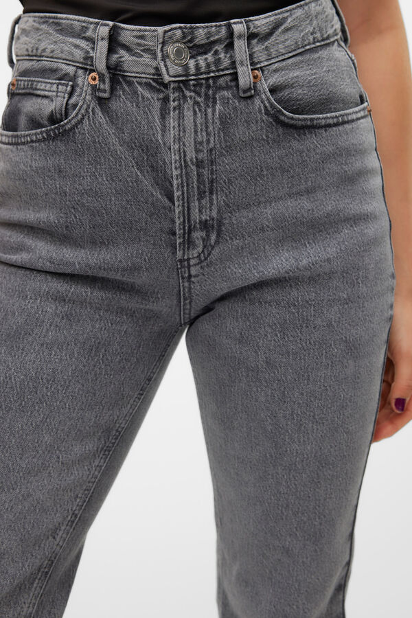 Vero Moda Calça jeans reta de cintura alta Cinzento
