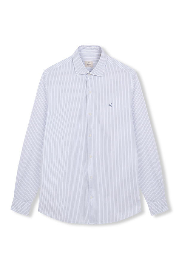 OOTO Camisa rayas popelín Blanco