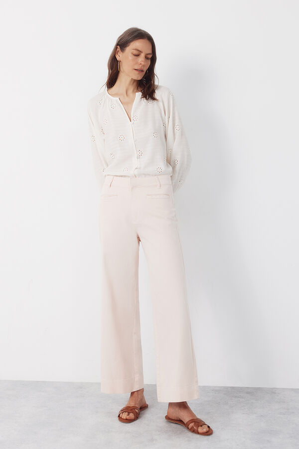 Cortefiel Piping trousers Pink