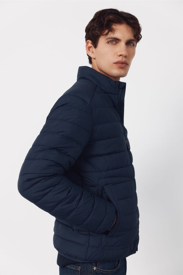 Cortefiel Ultra-light quilted jacket Navy