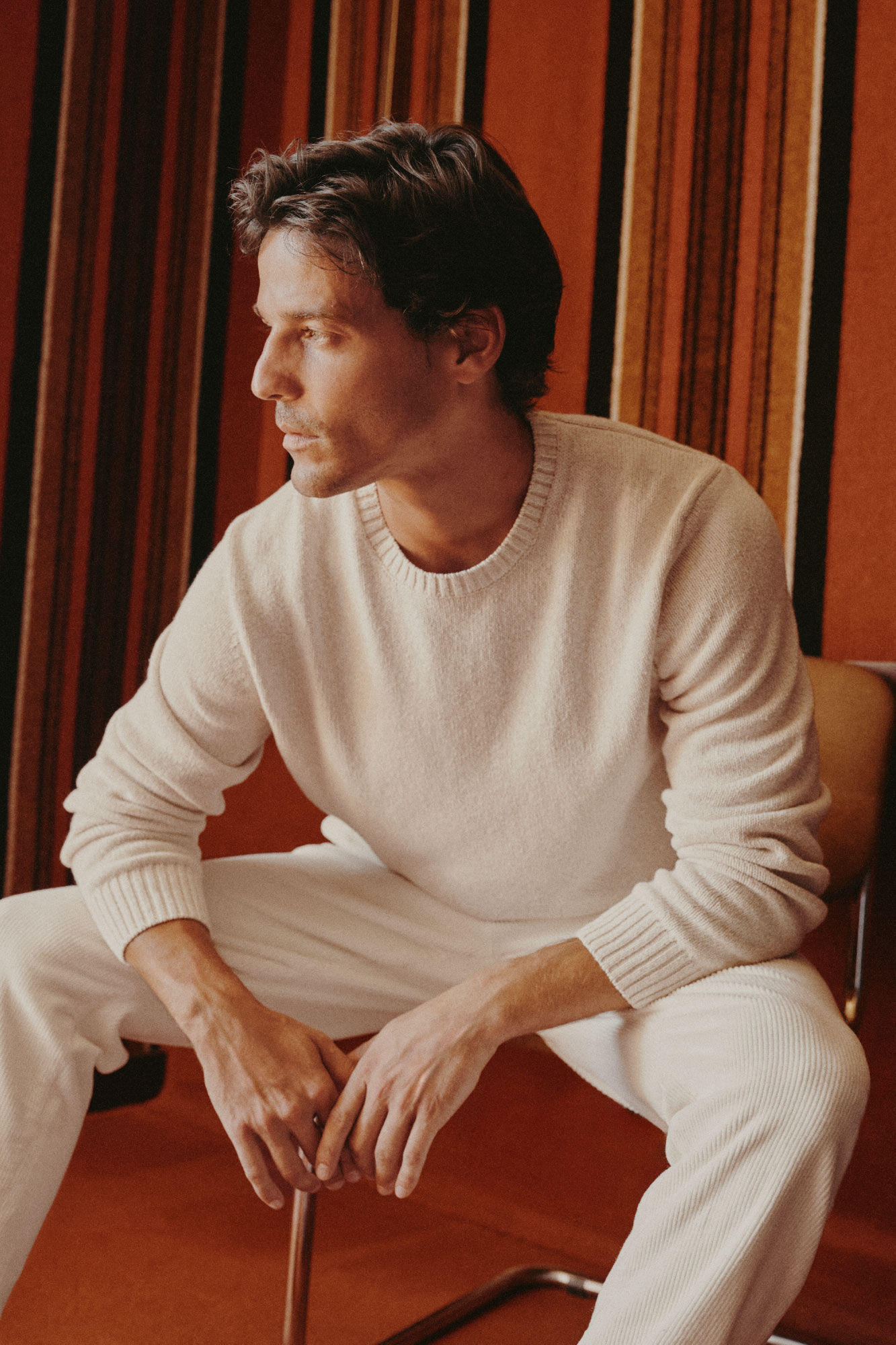 OOTO Jersey cuello redondo crudo algod&oacute;n