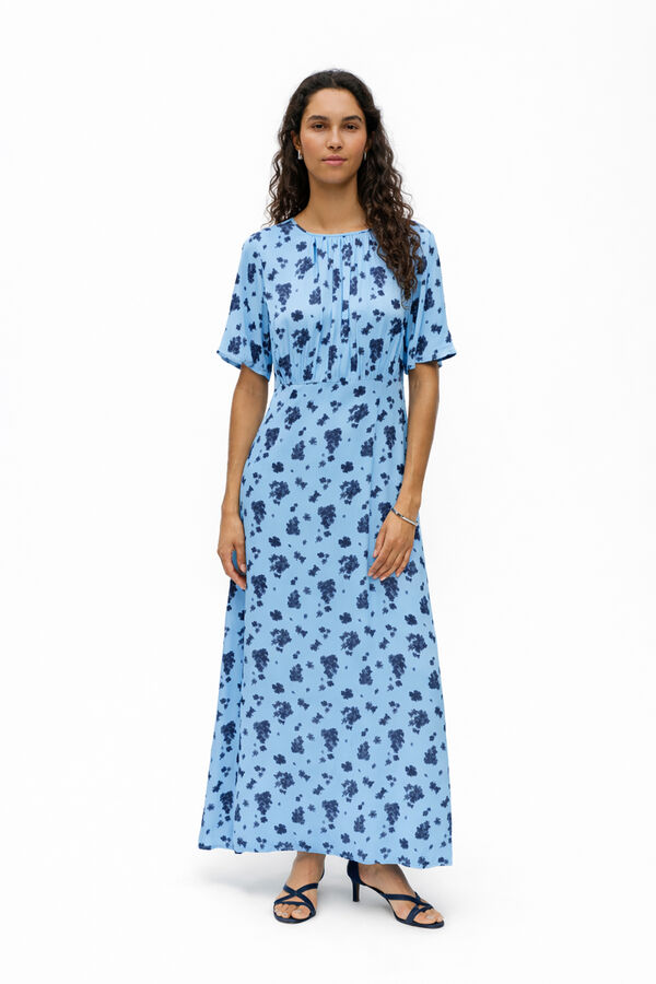 Object Vestido comprido estampado Azul