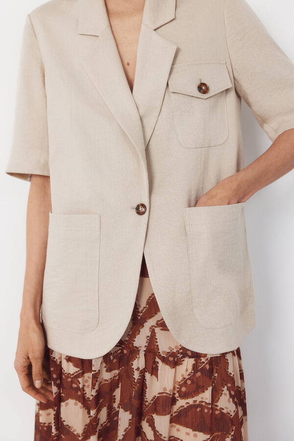 Cortefiel American style short sleeve Nude