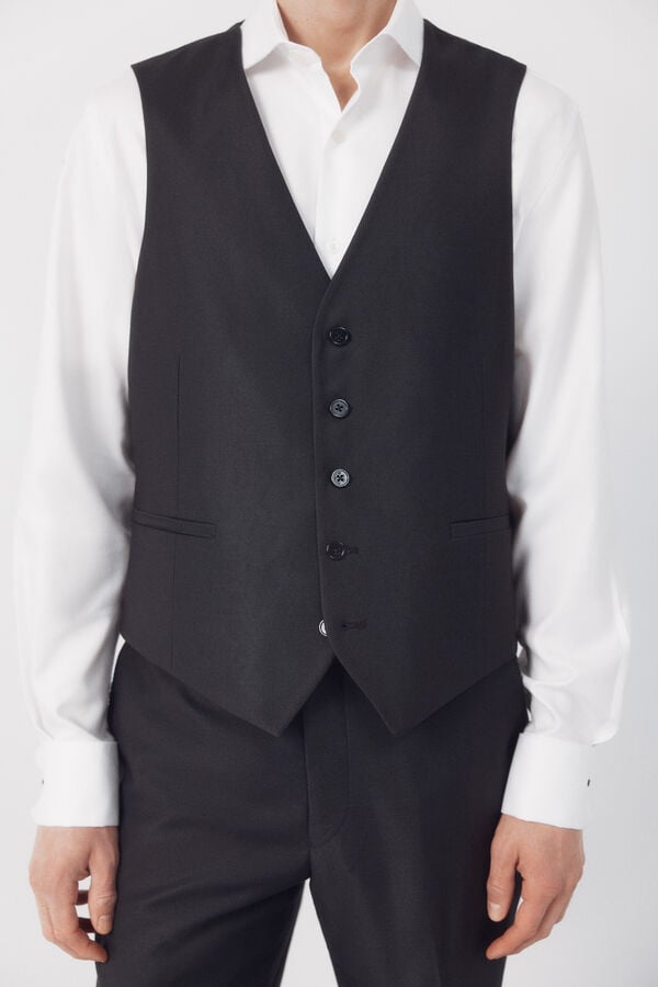 Cortefiel Vest structure XXI Serie Dark grey