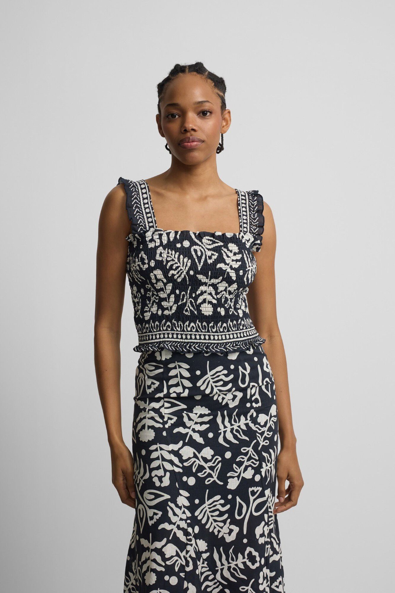 Silbon Floral print bandeau top