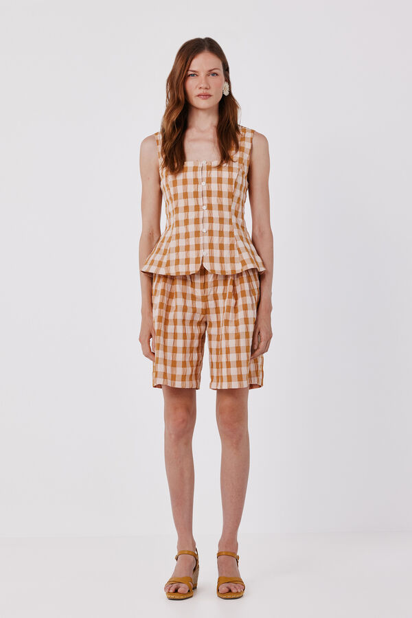 Cortefiel Gingham dress pants Multicolour