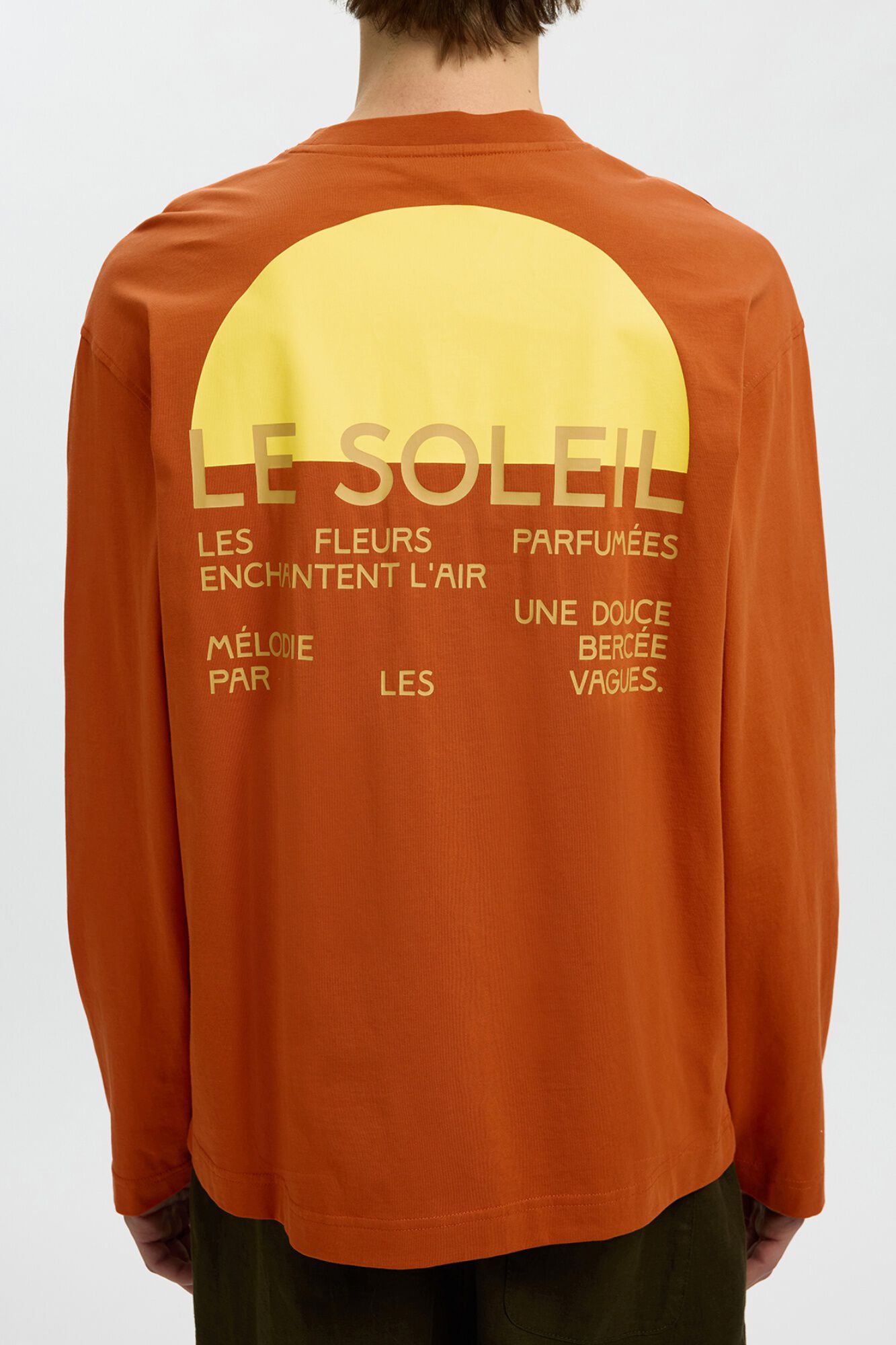 Selected T-shirt de manga comprida estampada