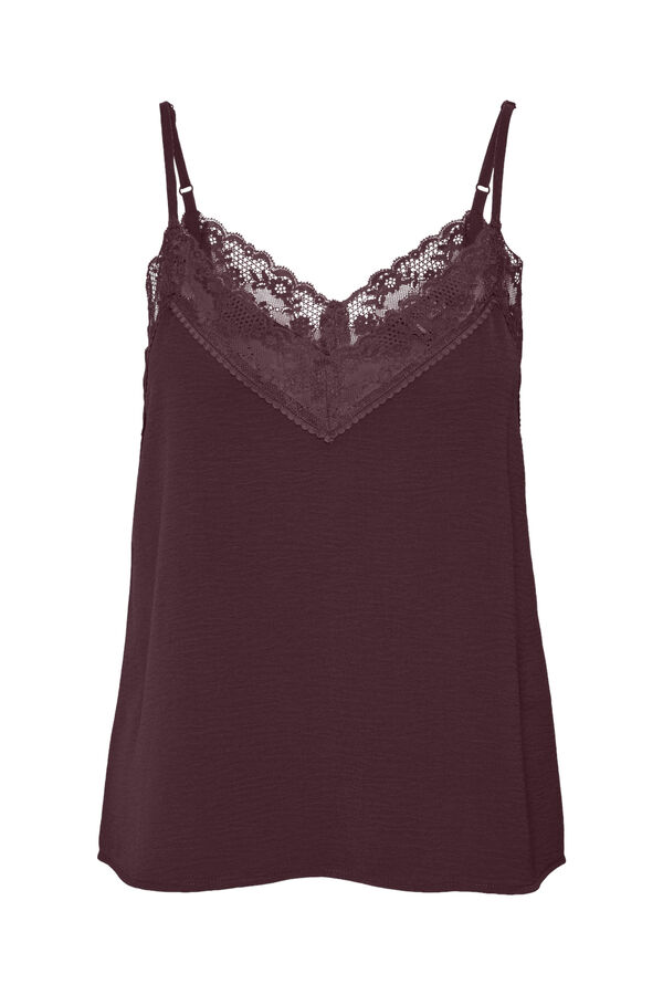 Cortefiel Top lingerie com alças ajustáveis Roxo