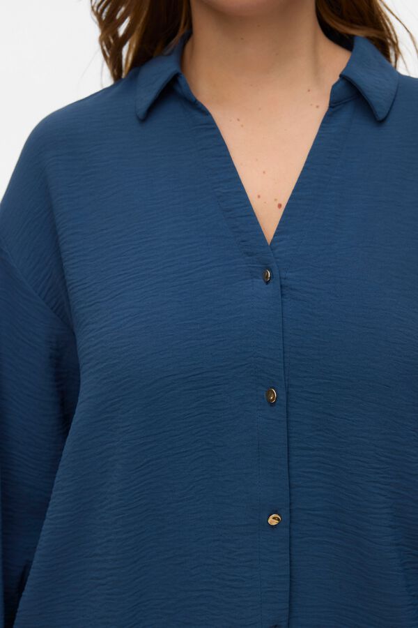 Vero Moda Curve Camisa manga comprida tamanho grande Azul