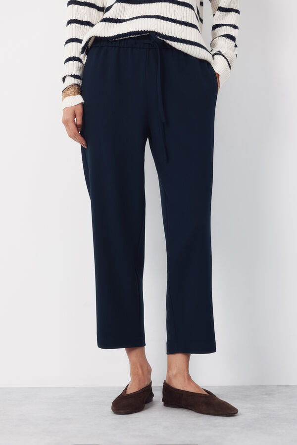 Cortefiel Women's jogger pants Navy