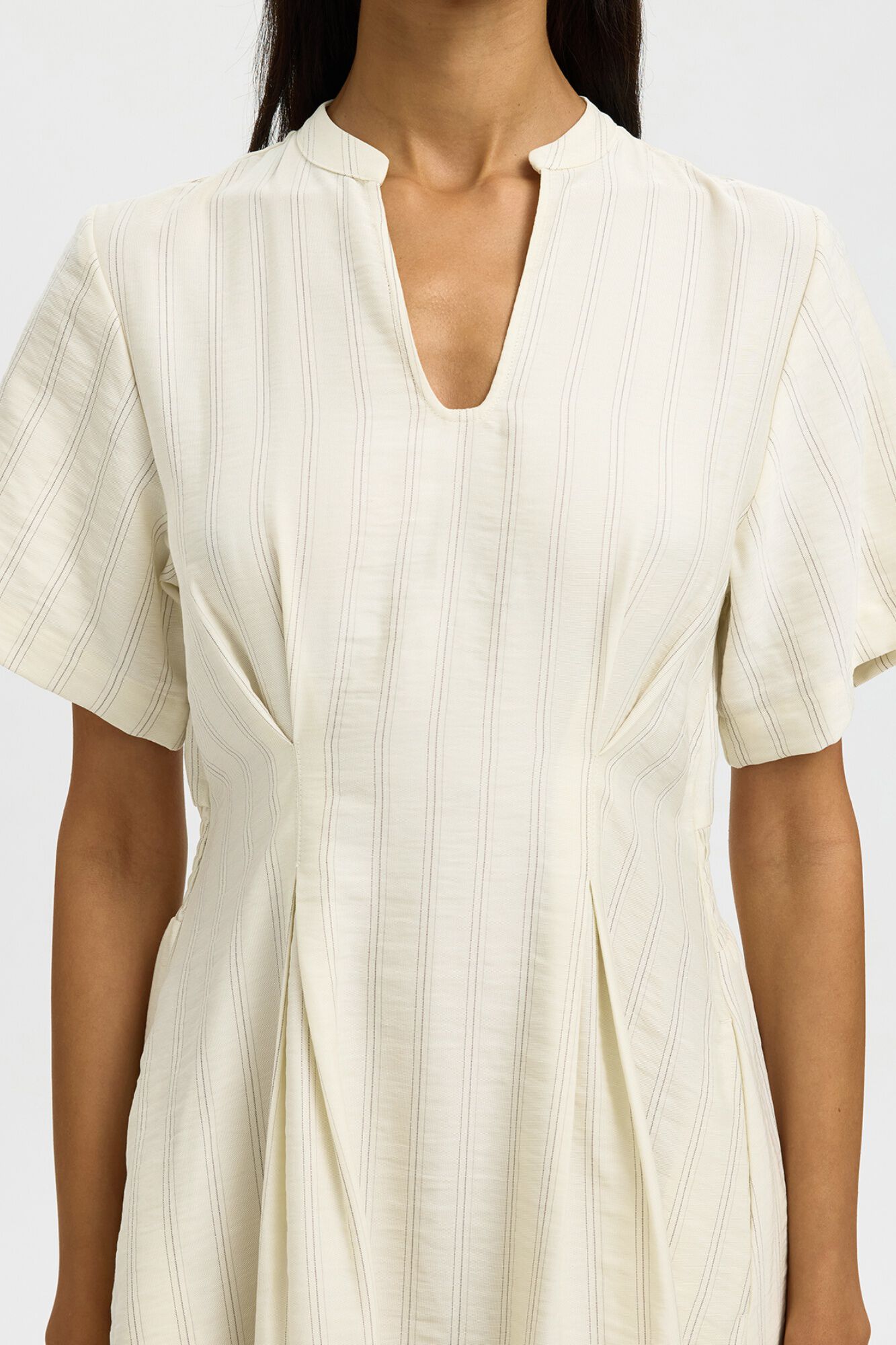 Selected Vestido midi rayas