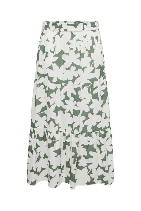 Vero Moda Curve Cotton plus size long skirt Green