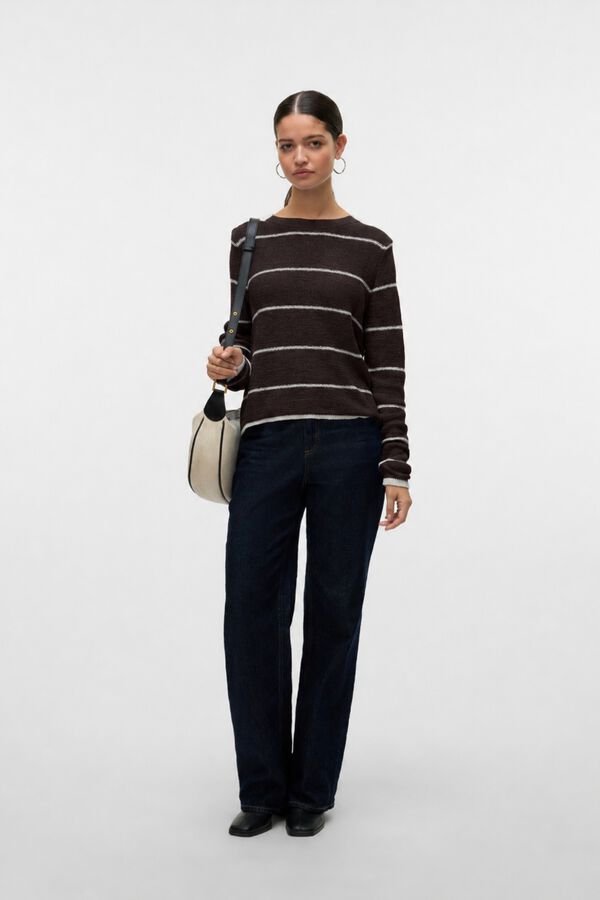 Vero Moda Camisola de gola redonda Castanho