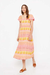Cortefiel Textured-print dress Multicolour