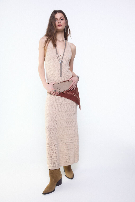 Vestido punto calado