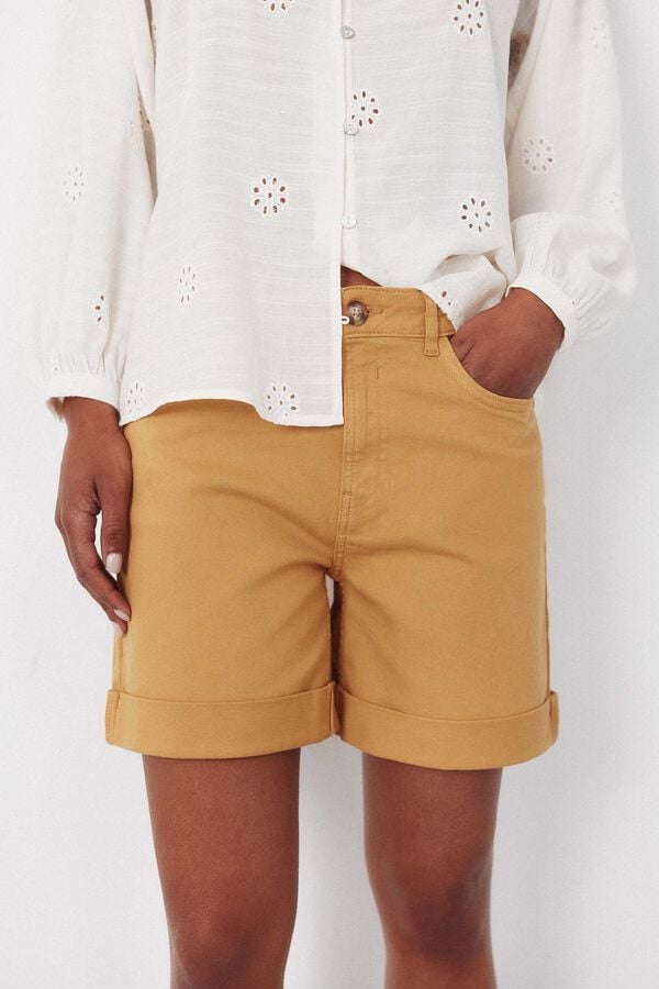Cortefiel Jeans shorts Gold