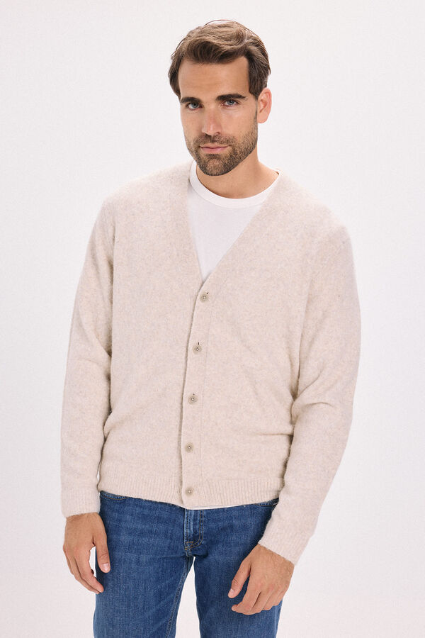 Jack & Jones Casaco de malha básico de malha liso Cinzento