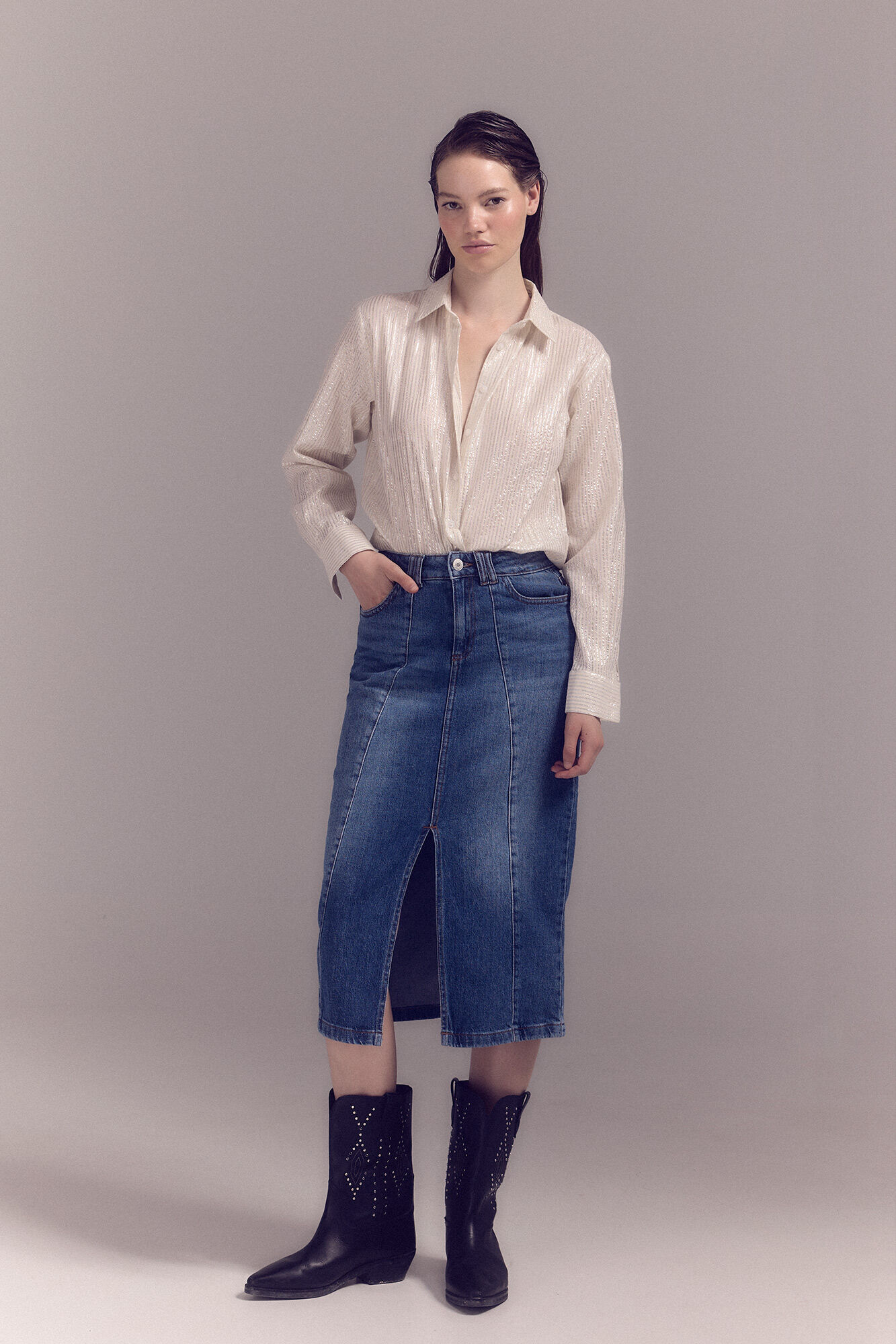 Cortefiel Falda Vaquera Cortes