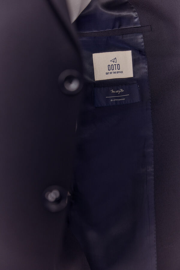 OOTO Blazer de fato com lapela de bico Azul