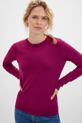 Cortefiel Round neck jumper Purple