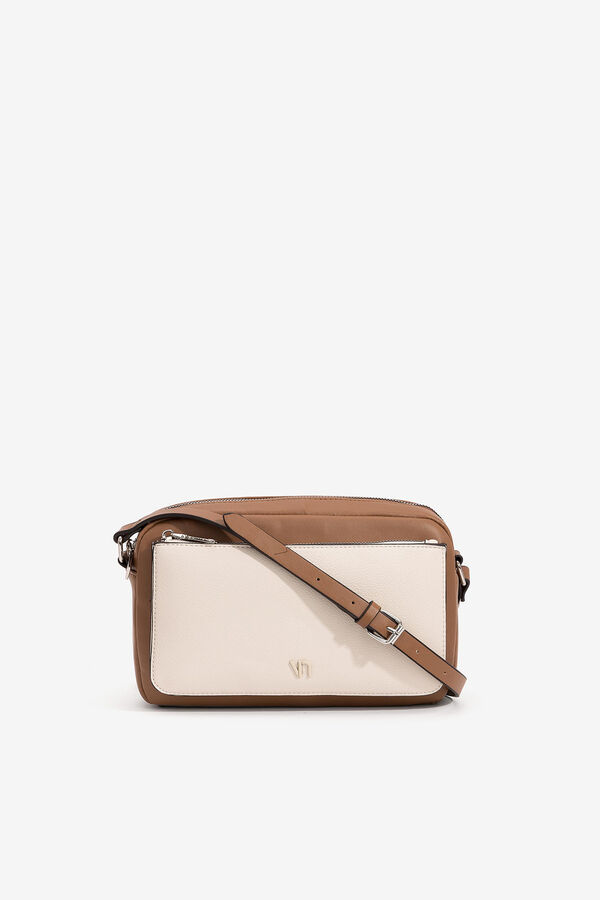Vilanova Crossbody bag with three compartments Beige