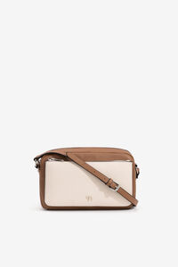Cortefiel Crossbody bag with three compartments Beige