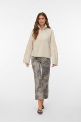 Vero Moda Cal&ccedil;as jeans estampado animal Tostado